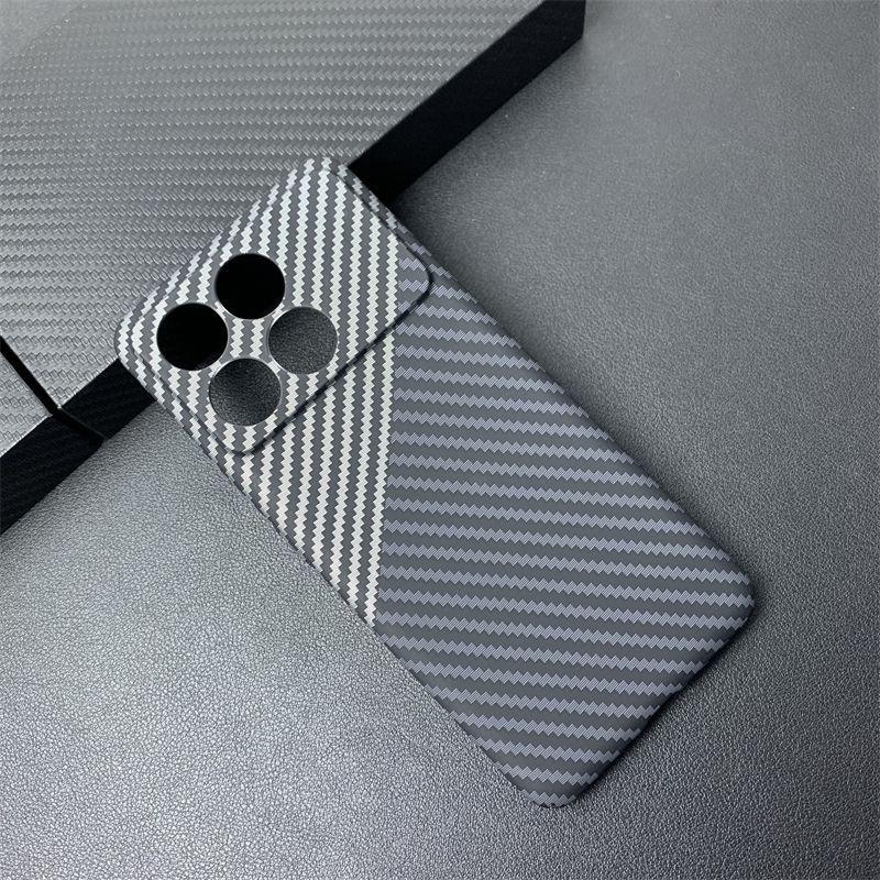 Case For POCO F6 X6 Pro Redmi Note 13 Pro 5G Carbon Fiber Stripe PC Back Cover For Redmi Note13 Pro Plus Bumper Funda