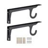 Pack Of 2 Heavy Duty Wall Mounted Hook Brackets with Double Hook Easy to Use for Closet Organization & Space Saving