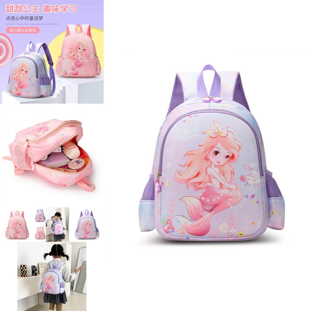 Stylish And Spacious Kids Cartoon Backpack For School With Durable Nylon Material