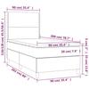 Box Spring Bed with Mattress & LED Cream 90x200 cm Fabric