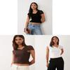 Asymmetric Mesh Tshirt For Women With Spliced Design Summer Beachwear For Teens