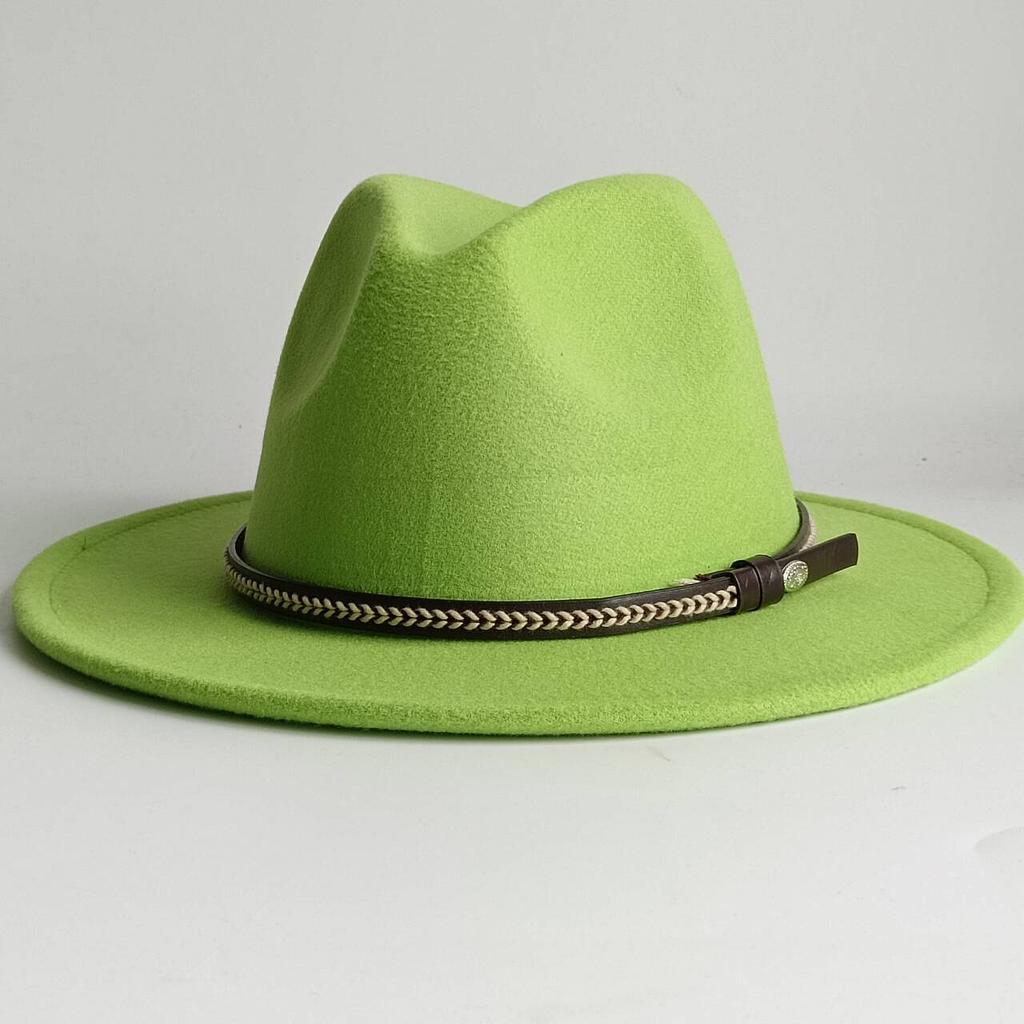 Deep Purple Fedora Felt Hat Men'S And Women'S Universal Solid Color Fedora Hat Women'S  Wide Brim Classic Jazz Hat Church Hat