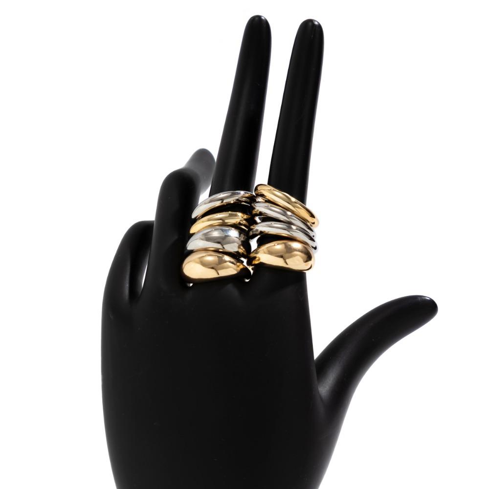 Smooth Surface Ring Set Metal Texture Ring Fashion Open Ring