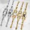 Luxe Eenvoudig High-End Armband Klein Vierkant Horloge Niche Hoge Waarde Mode Legering Waterdicht Dames Kwarts Horloge