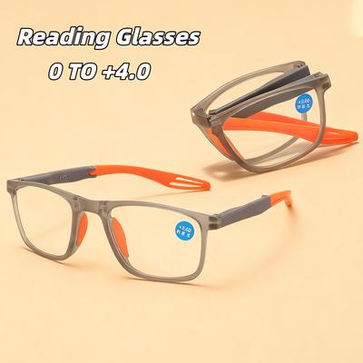Foldable Presbyopia Glasses Portable HD Ultra-Lightweight Blue Light Blocking Reading Glasses Unisex Business Eyewear