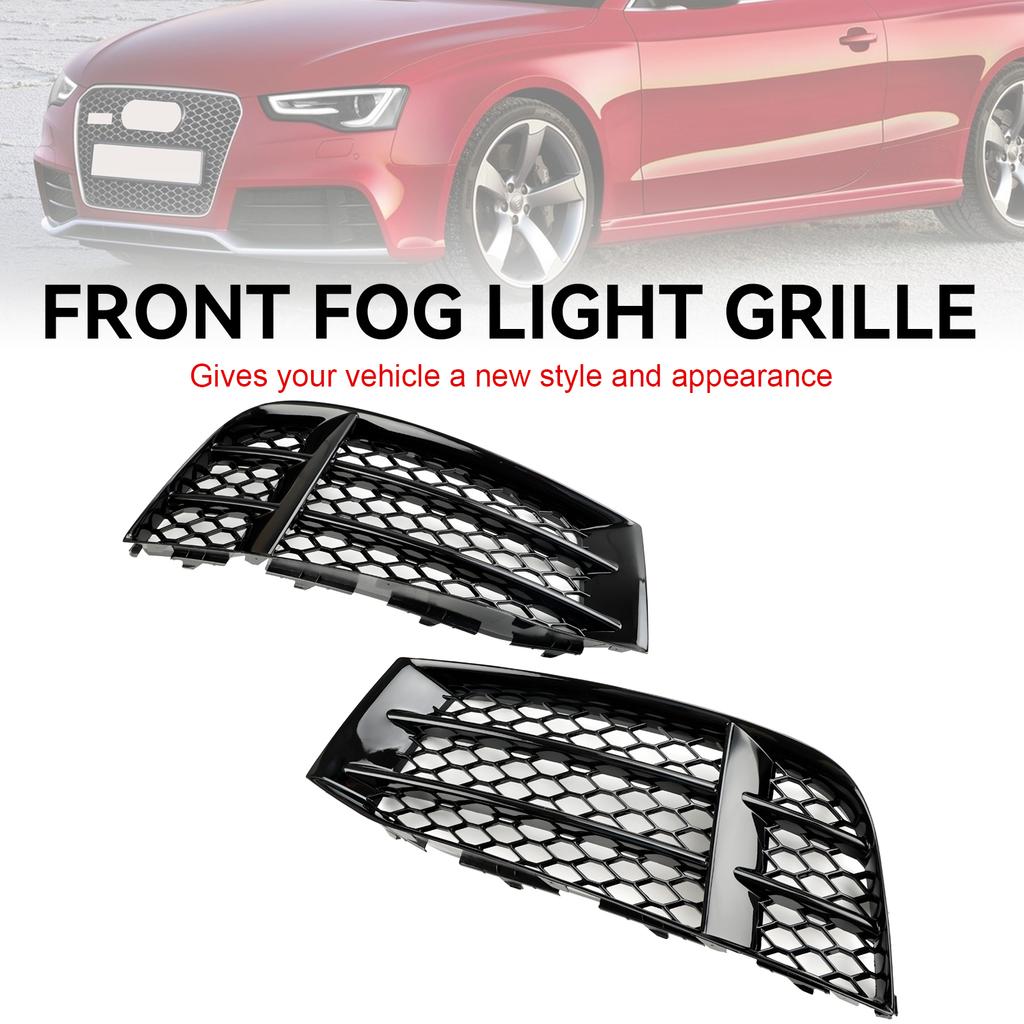 Front Bumper Lower Fog Light Cover Grill Grille 8T0807681F 8T0807682F Fit RS5 2010-2016