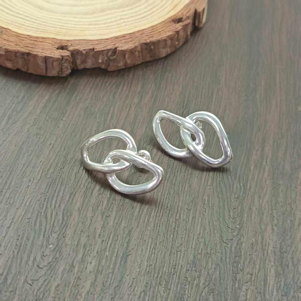 UNO DE50 S925 Silver Gold Plated Elegant Earrings High Quality Jewelry Gift for Women Fashion Noble Style