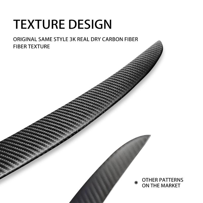 Car Real Dry Carbon Fiber Spoiler Wing Decoration For Tesla Model Y ModelY Sport -2024 Utility Exterior Tuning Accessories