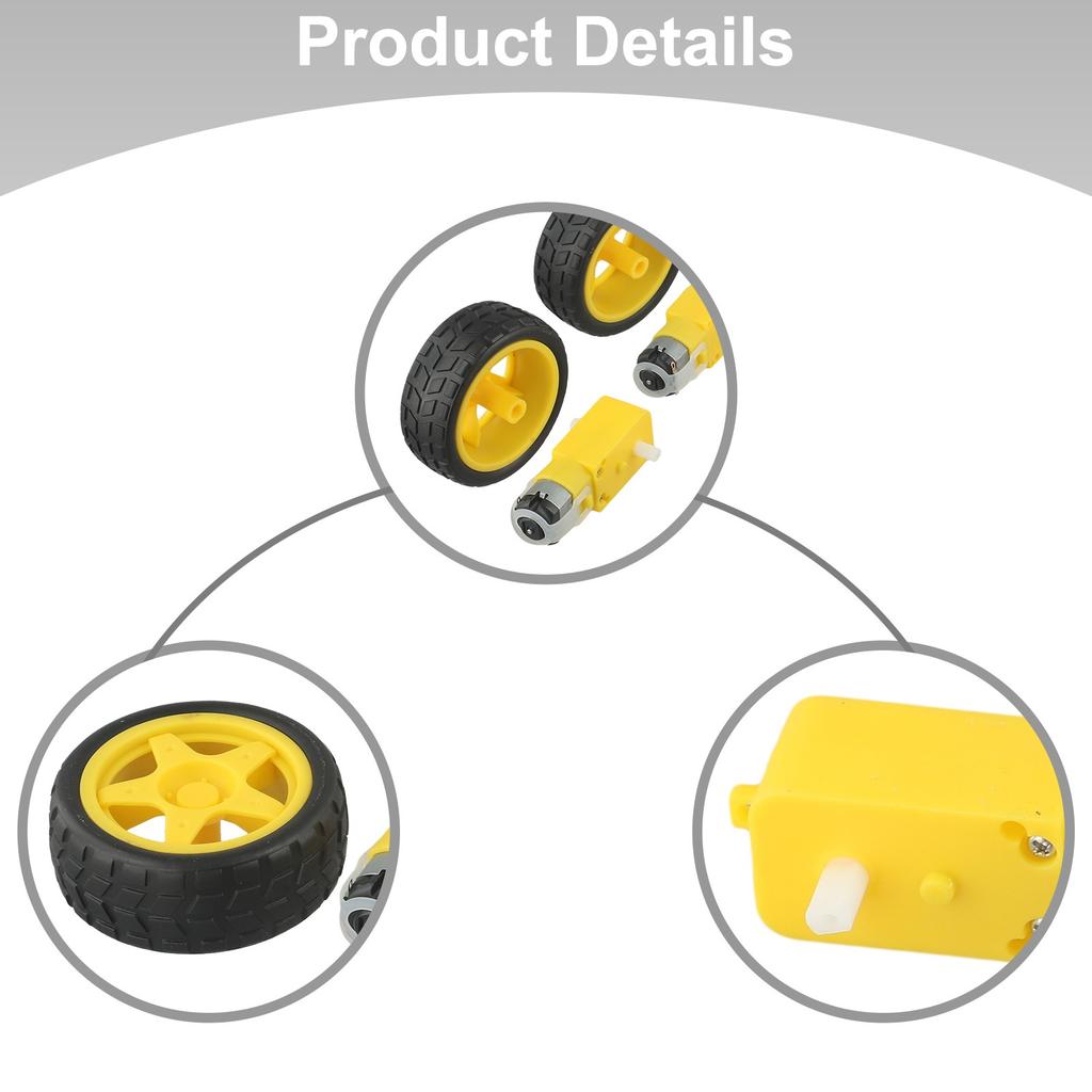 Tire Wheels And Electric Drive System For Your Next Smart Robotic Project Featuring Four High Torque Dc Gear Systems