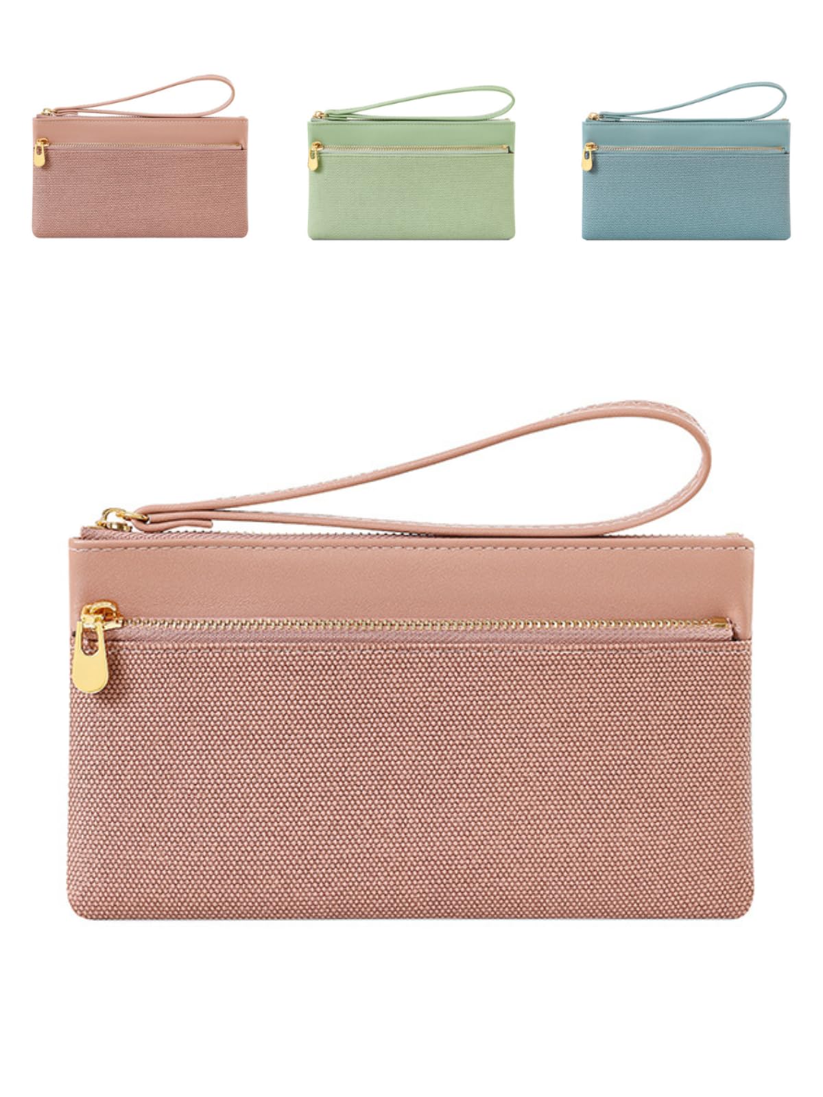 

hymyillen Women s Slim Long Wallet with Smartphone Storage, Cashless Payment Compatible, Lightweight, with Zipper, Compatible with Bankbook Pouch,