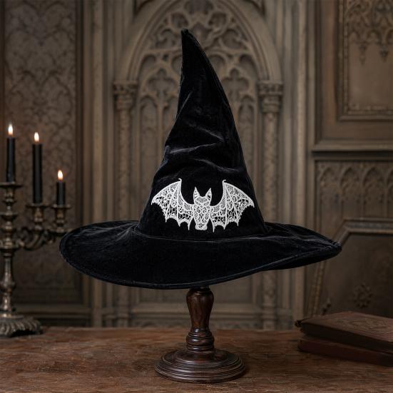 2 Pcs Halloween Bat Embroidered Patch Lace Gothic Wing Design DIY Clothing Badges