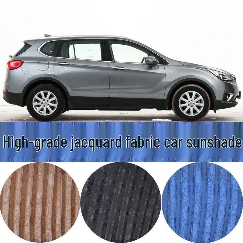 2014-2022 Buick Envision SUV Sunshade: Heat Insulating Jacquard Fabric Car Curtains with Double Track