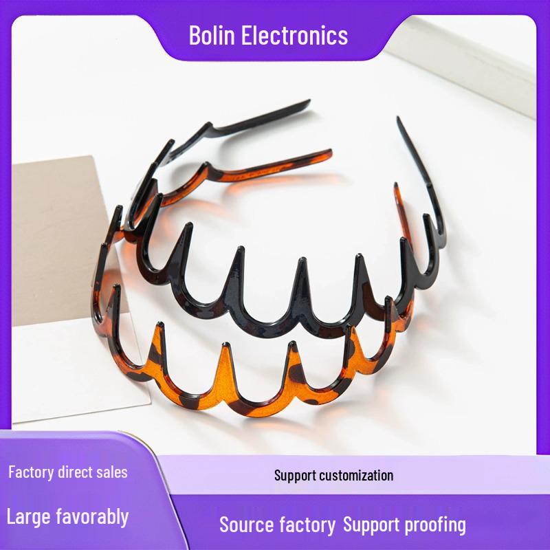 

Wavy Non-Slip Unisex Headband with Teeth for Face Washing - PC Material