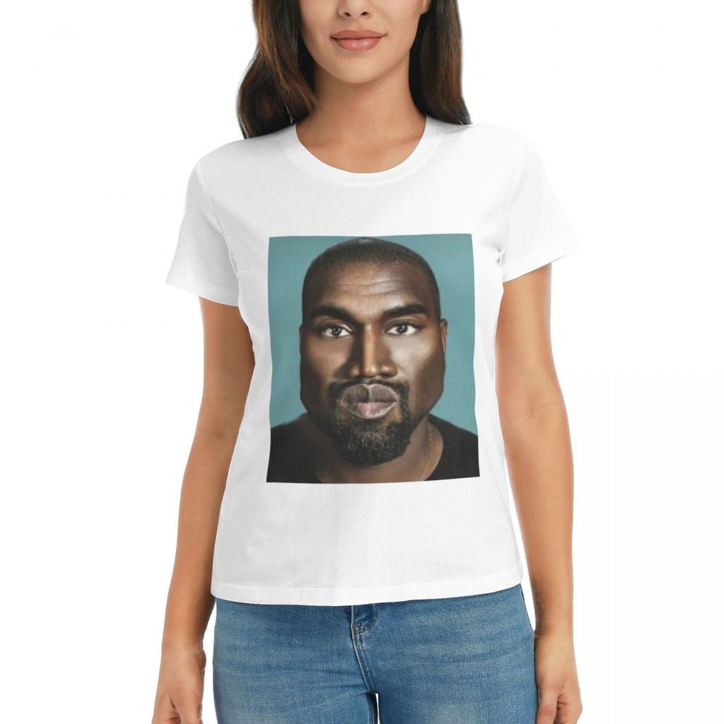 Women TShirt Funny Kanye West Meme Summer Short Sleeve Tees ONeck Cotton T Shirts Clothes Tops Streetwear