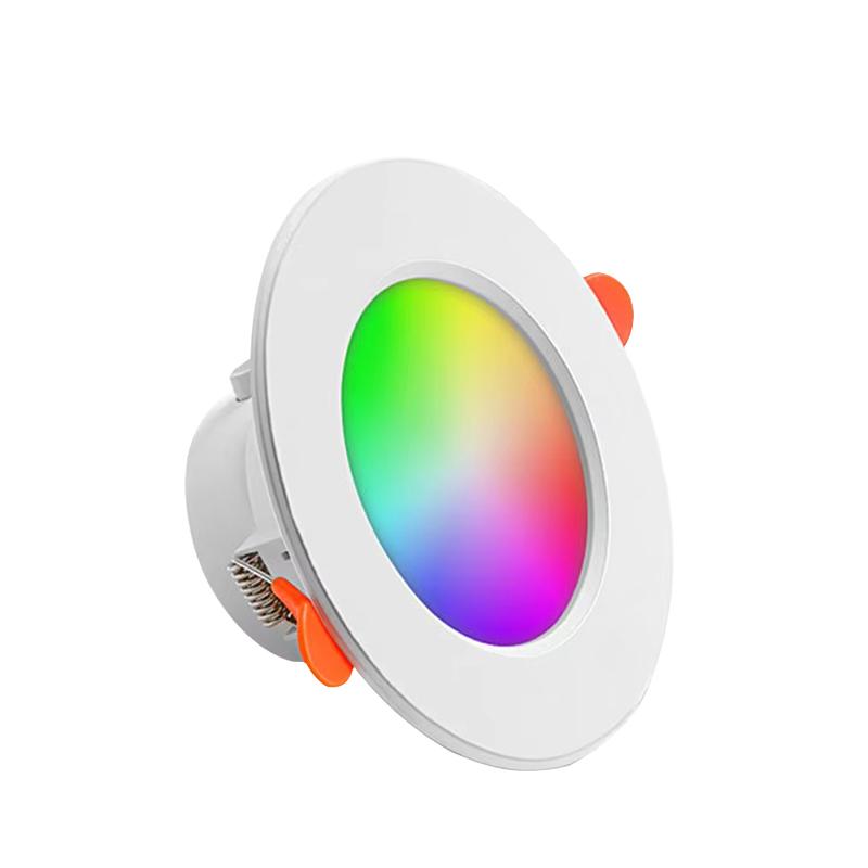 1-10 Pezzi Lampada da Incasso LED Intelligente WiFi Lampada Dimmerabile Lampada RGB Controllo Remoto tramite APP Luce Cambia Colore per Google Alexa Home