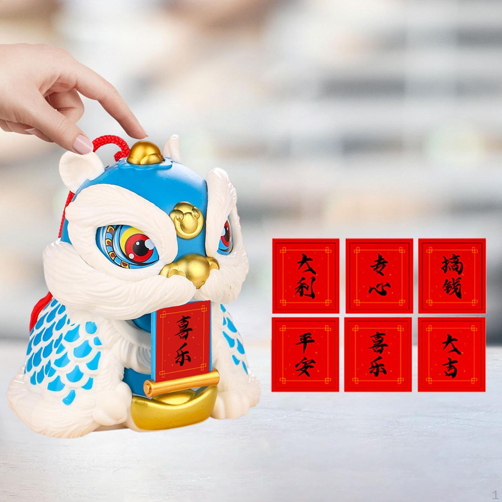 

Статуэтка льва для празднования китайского года, декоративный элемент для гостиной синий