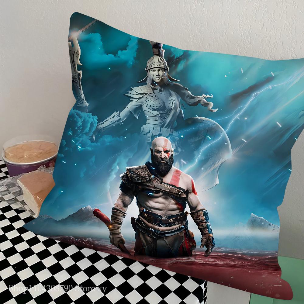 Game G-God Of War Ragnarok Pillow Case Square Pillow Bedroom Sofa Leisure Comfort Cushion Car Living Room Home Decoration