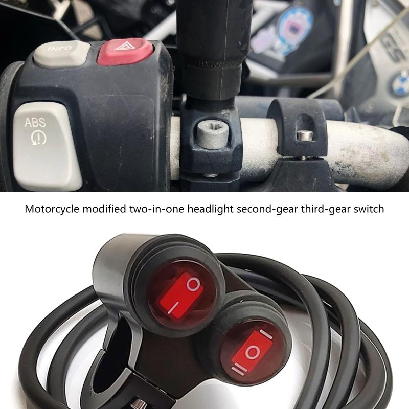 Motorcycle Switch Handlebar Control Dual Button 2 in 1 Foglight Spotlight Switch