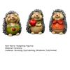 3 Pcs Mini Hedgehog Figurine Cute Small Ceramic Animal Statue for Fairy Garden Bonsai Plant Pots Micro Landscape Decor