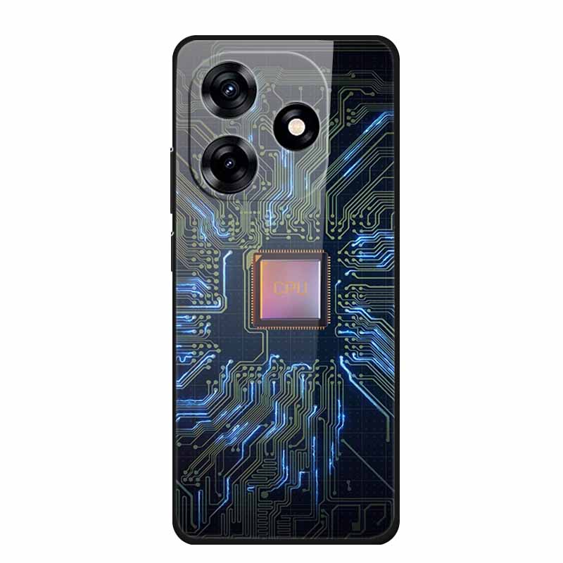 Glass Back Cover For Honor X5c Plus Case Coque Hard Tempered Glass Case For Honor Play 10A X5c Plus Phone Case Cover Soft Bumper