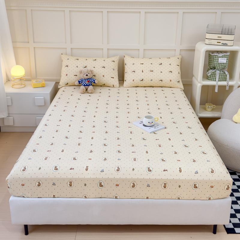 Hautfreundliches Spannbettlaken 100% Baumwolle Bettlaken Cartoon-Stil Bettbezug Home Matratzenschoner Lençol (Kissenbezug muss bestellt werden)