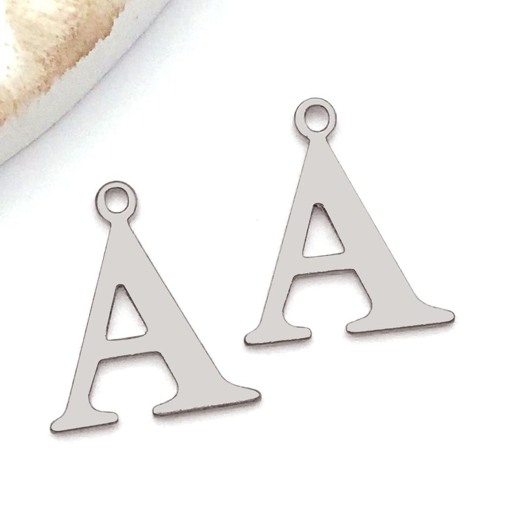 Stainless Steel Alphabet Pendant Jewelry Accessories for DIY Necklaces, Bracelets & Earrings