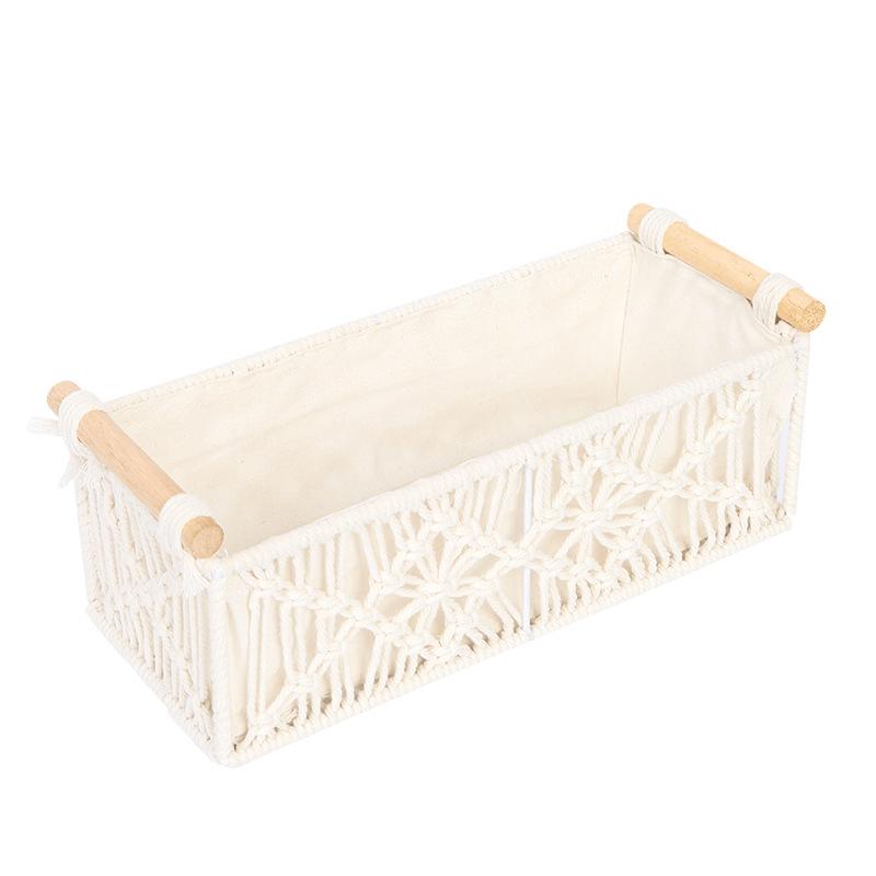 

1pc. Nordic Pure Handwoven Desktop Storage Basket. Toilet Paper Box. Suitable for All Room Types, Shelf Baskets
