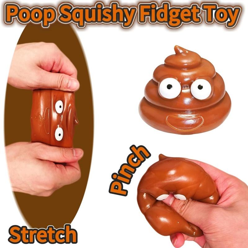 Cute Fidget Squeeze Poo Toy Stress Balls Stress Relief Sensory Funny Poop Shape Kids Adults Fidget Joke Prank Toy Party Favors