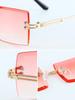 10PCS Women Fashion Rimless Rectangular Sunglasses For Daily Life Men Shades Accessories.
