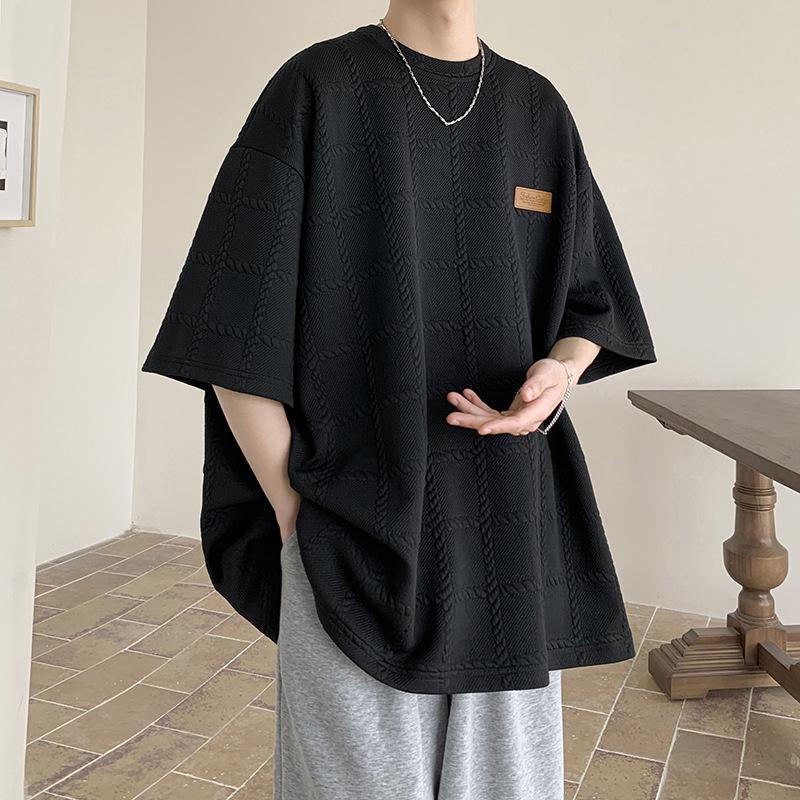 

Футболка мужская с коротким рукавом из абрикосового фактурного переплетения - Niche Design, High Street Fashion M чёрный