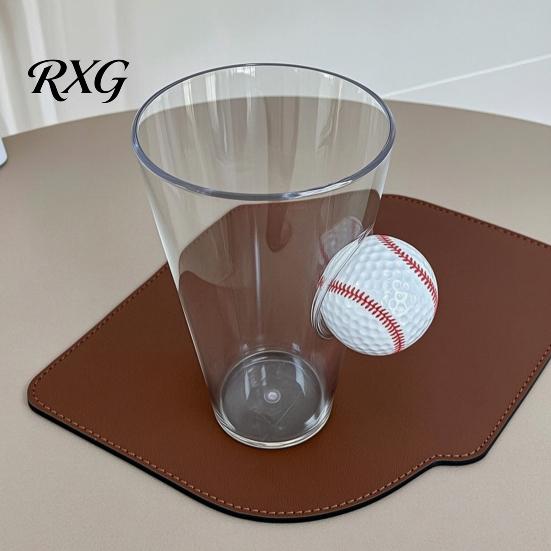 Versatile Home Drinkware Wine Glass, Golf/Football/Tennis/Rugby/Baseball/Billiards/Basketball Shape, Creative Transparent Stadium Cup for Sports Fans