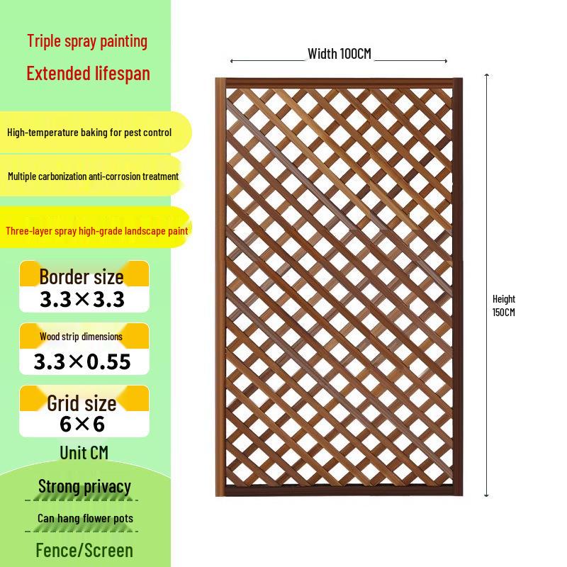 Anti-Corrosion Wood Garden Fence & Climbing Frame for Outdoor Spaces