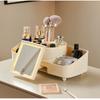 Luxury Cosmetics Organizer Makeup Storage Box with Mirror Integrated Dressing Table Cosmetics Rack Lipstick Storage Cabinet Box