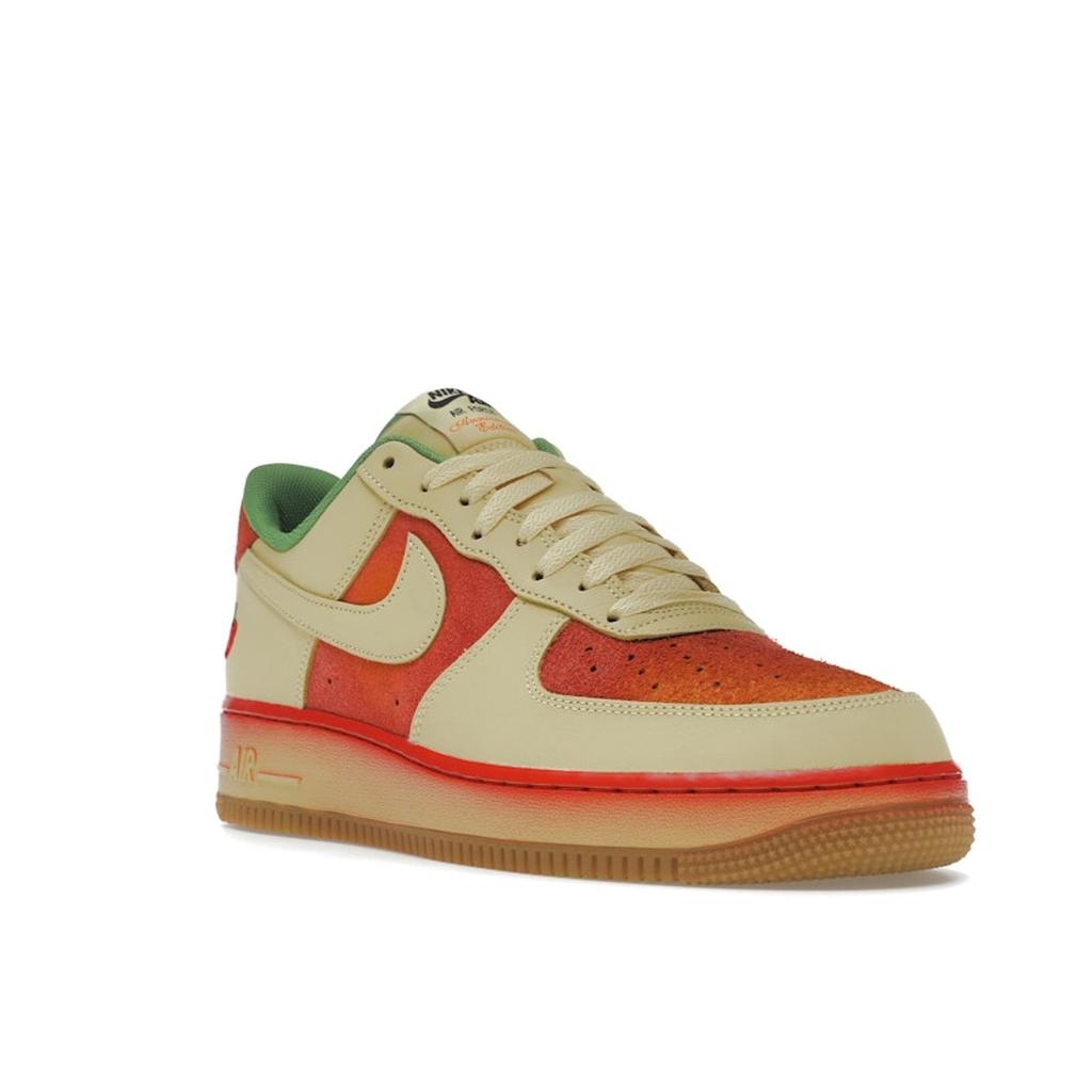 Nike Air Force 1 07 Chili Pepper Unisex Sneakers Tan Lemon-Wash University-Red DZ4493-700