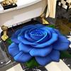 Plush Floral Floor Mat Absorbent Diatomaceous Earth Floor Rug Non-Slip 3D Visual Flower Pattern Rug for Bedroom Entrance Kitchen