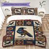 Crow Pattern Bedding uilt Set uilt Cover Pillowcase Home Decoration Birthday Gift (1 * duvet cover + 2 * pillowcase  without core)47