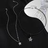 New Silver Color Star Necklaces Chain Pair of Celestial Best Friends Celestial Gift for Friend Long Necklaces Pendants Men Women