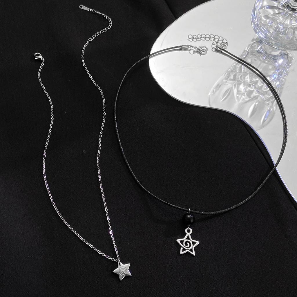 New Silver Color Star Necklaces Chain Pair of Celestial Best Friends Celestial Gift for Friend Long Necklaces Pendants Men Women