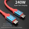 USB4 Cable 40Gbps USB C To USB C 240W Fast Charging Display Cable Support 8K@60Hz 40Gbps Data Cable for Smartphone