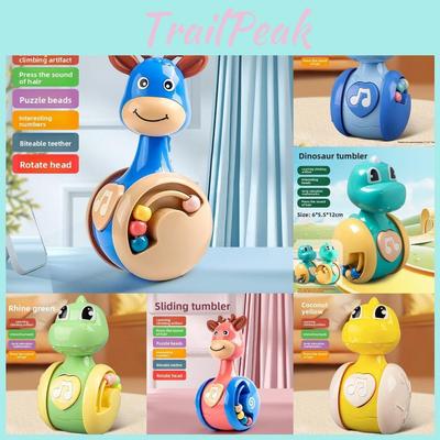 Early Education Sliding Tumbler Toy With Dinosaur And Deer Exterior Design For Toddlers Development And Motor Skills
