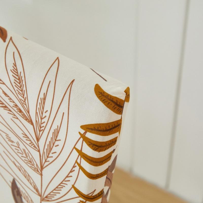 Printed Chair Cover Stain-Resistant Dirt-Resistant Decorative Elastic Chair Cover Universal Living Room Dining Seat Protector