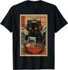 Cute Kawaii Gamer Cat Funny Ramen Retro Japanese Cat Gaming T-Shirt