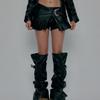 GILA ARCHIVE LAYERED STRAP BELT SKIRT_BLACK