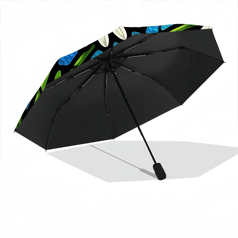 1pc Floral Pattern Automatic Open/Close Umbrella Compact Folding Umbrella, All-Season Portable Umbrella for Women/Men F1124284