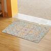 Retro Flower Style Soft Flannel Doormat Kitchen Mat Anti Slip Water Absorb Carpet 40*60cm (1)