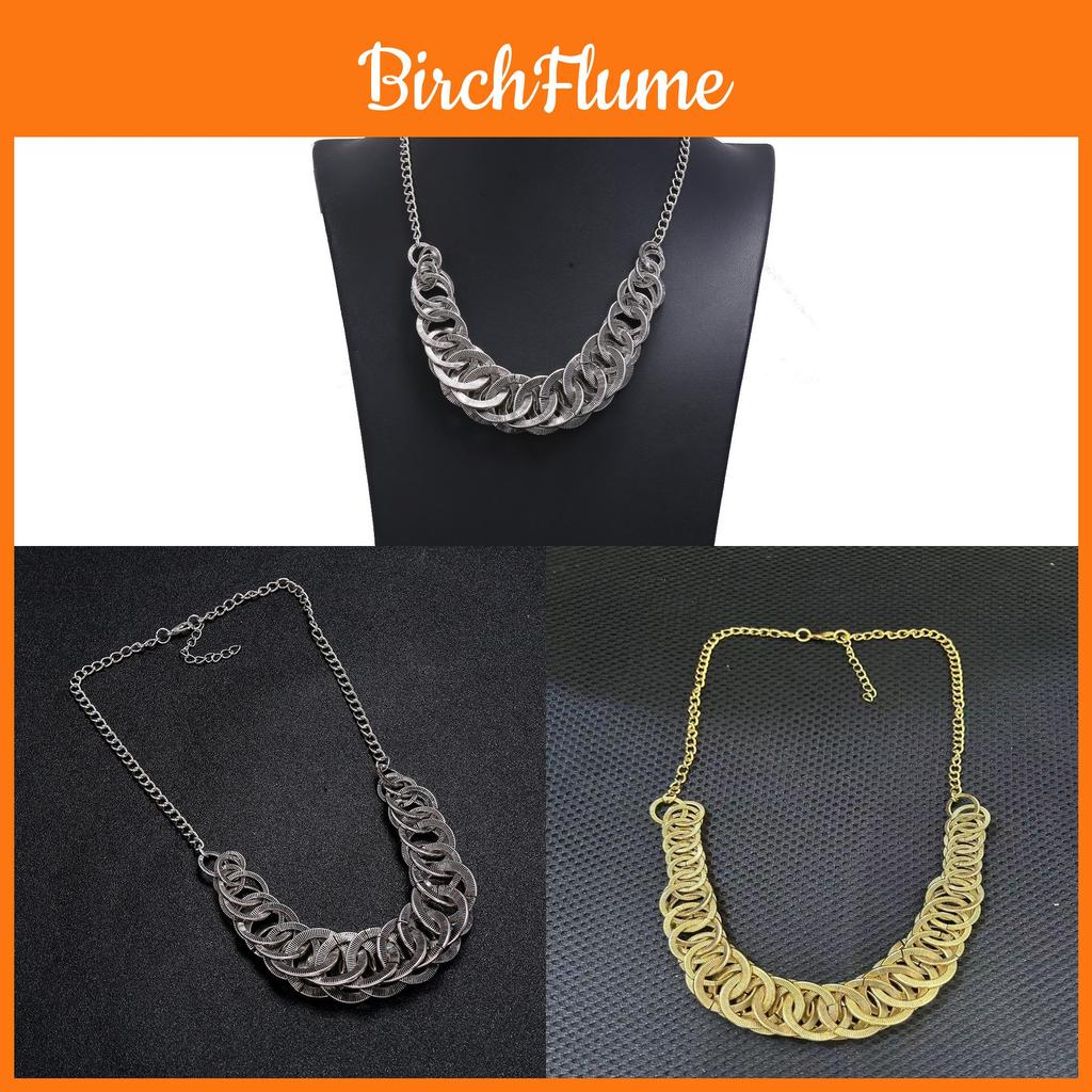 Vintage Alloy Geometric Necklace With Water Wave Chain For Fashion Enthusiasts