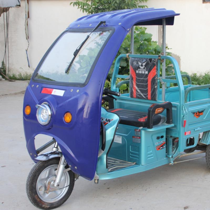 Electric Tricycle Rain & Sun Canopy with Tempered Glass