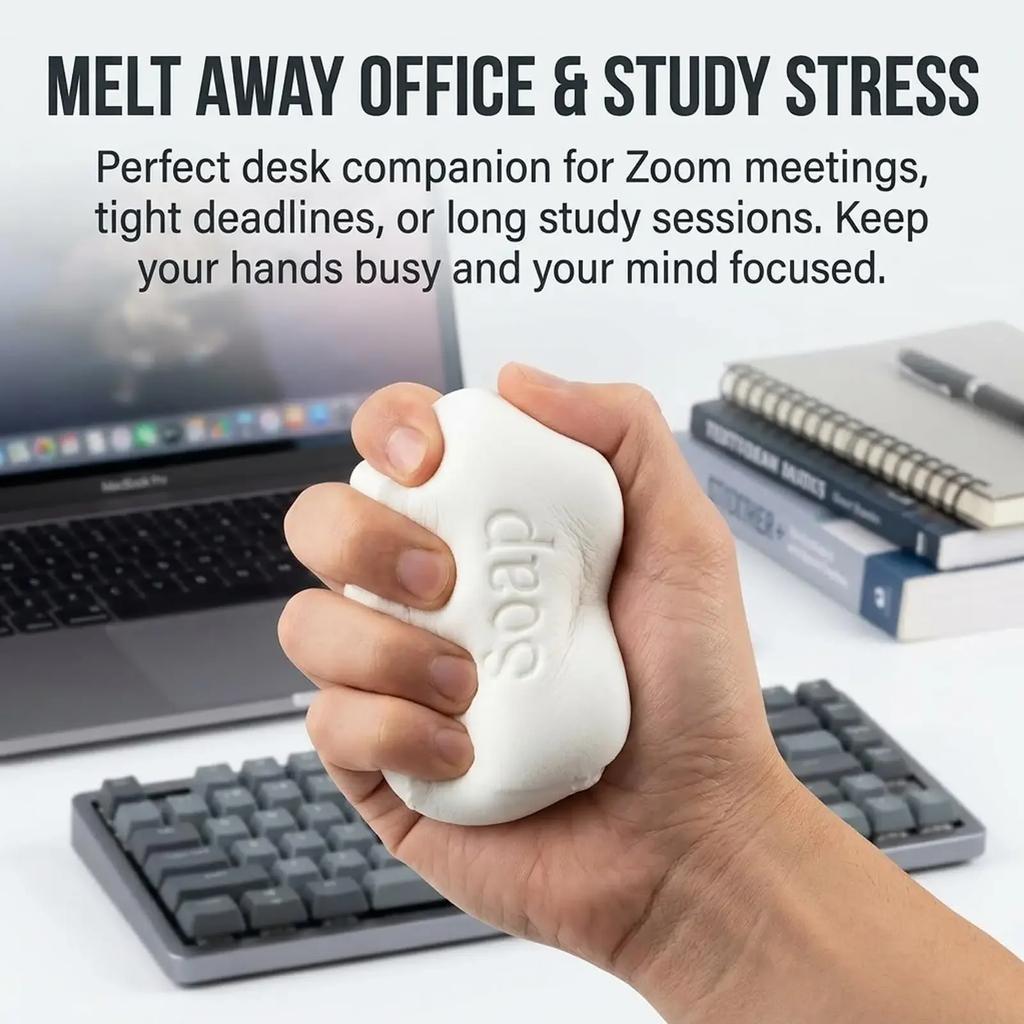 Simulation Soap Shape Squishy Toy PU Stress Reliever Decompression Anti-Anxiety Soft Slow Rebound Squeeze Gift Office Desk