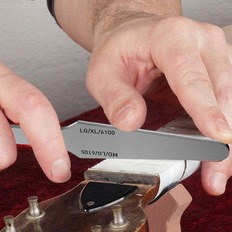 Bundfeile, Bundabziehfeile, doppelseitige Stahlfeile, Bundnivellierungswerkzeug, Gitarrenbundwerkzeuge für LG/MD/XL