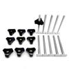 10 Pack T Bolt and Nut Set M8 Woodworking Tool Jigs Screw Slot Fastener and Through Hole Nut Miter Track Bolts Jig W/ Thread